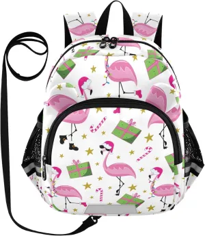 Christmas Cool Flamingo Little Kid Toddler Backpack Baby Boys Girls Kindergarten Pre School Bags Cute Cartoon Backpacks for children