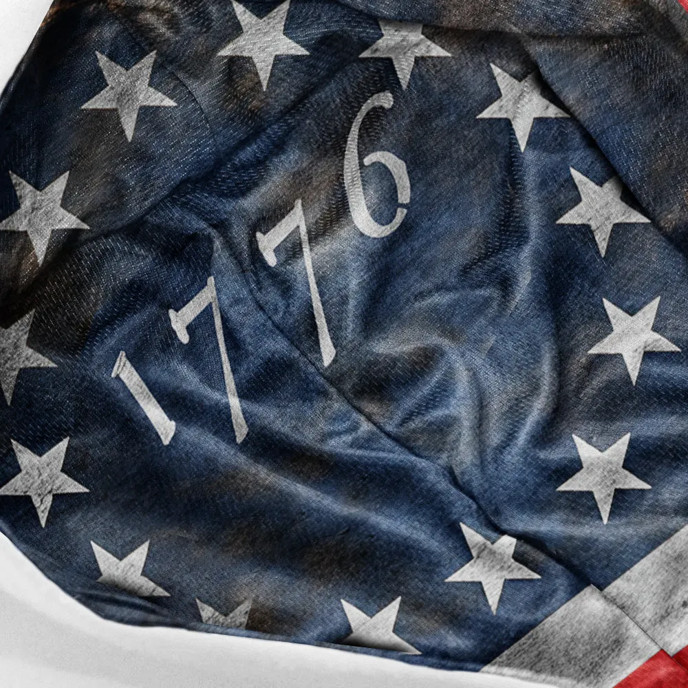 Classic Lined Hoodie | 1776 Flag | White PreOrder