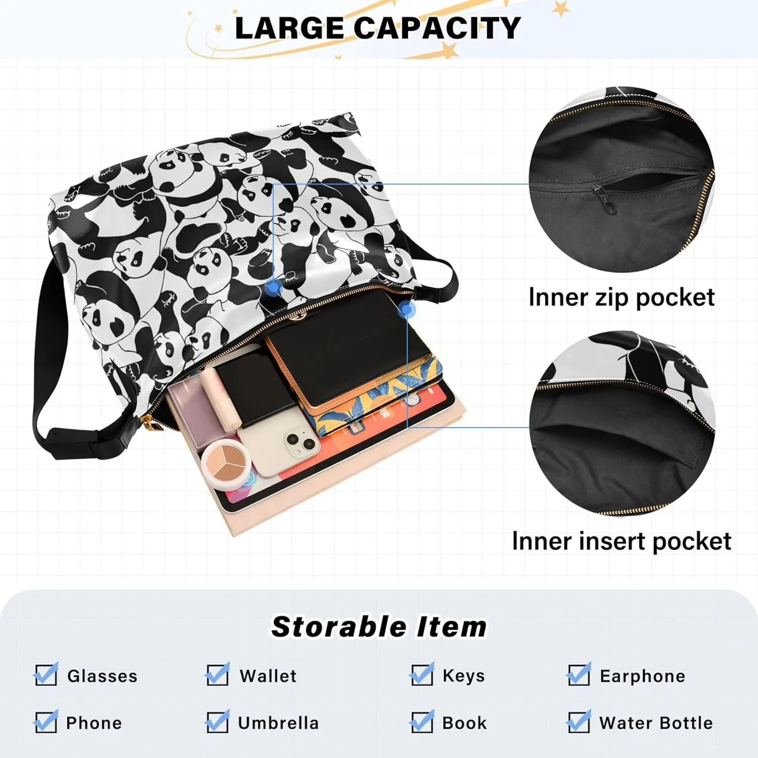 Cocks Hens Sketches Black White Women Leather Handbags Hobo Large Purses Floral Animal Print Womens Everyday Purse