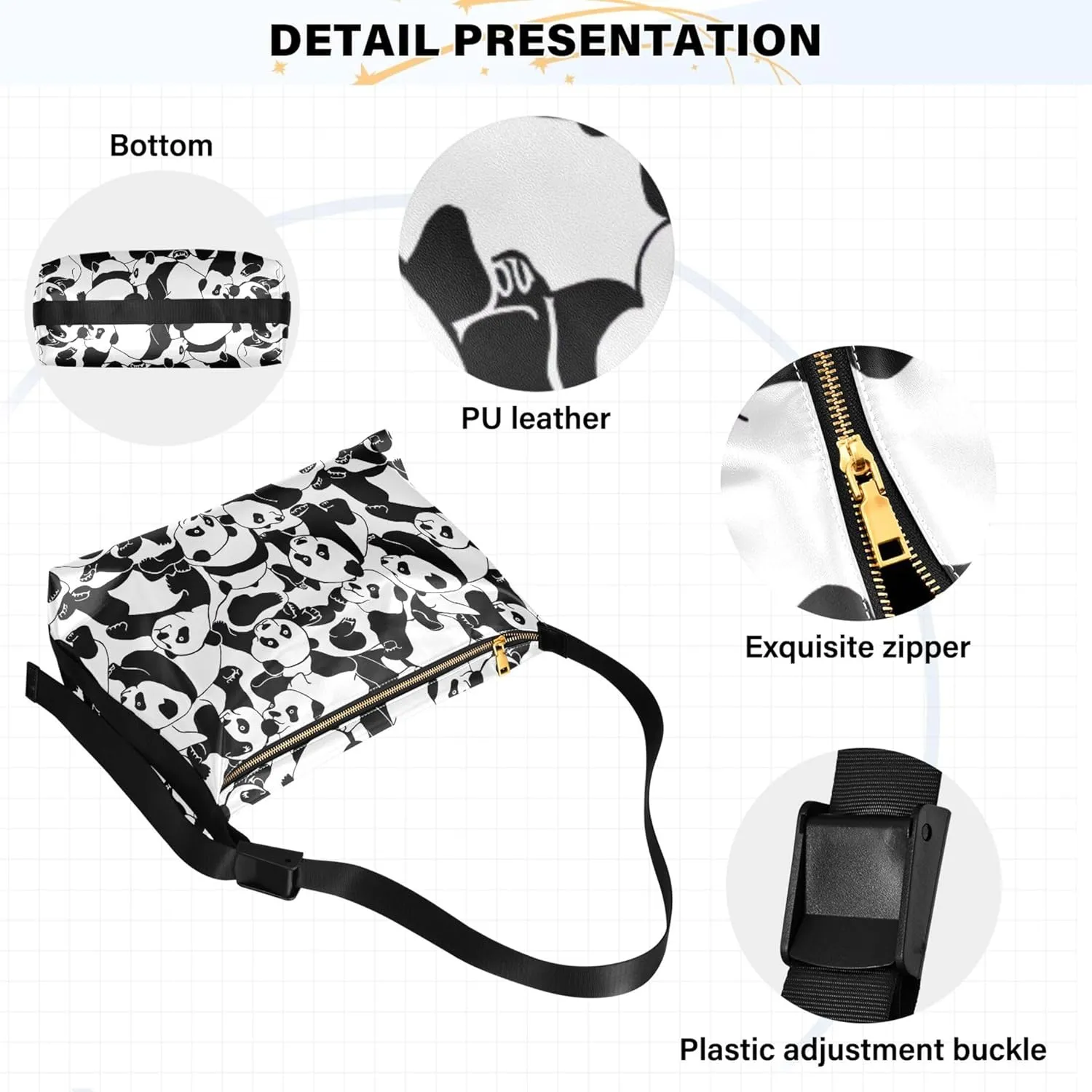 Cocks Hens Sketches Black White Women Leather Handbags Hobo Large Purses Floral Animal Print Womens Everyday Purse