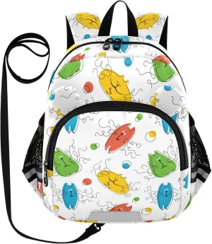 Colorful Cats Mustaches Little Kid Toddler Backpack Baby Boys Girls Kindergarten Pre School Bags Cute Cartoon Backpacks for children