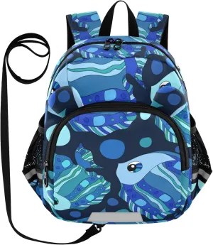 Colorful Fish Dark Little Kid Toddler Backpack Baby Boys Girls Kindergarten Pre School Bags Cute Cartoon Backpacks for children