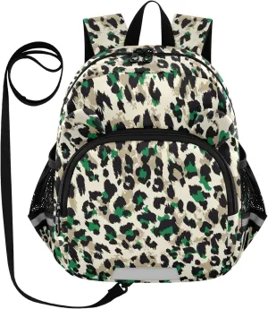 Colorful Leopard Skin Green Little Kid Toddler Backpack Baby Boys Girls Kindergarten Pre School Bags Cute Cartoon Backpacks for children
