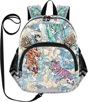 Colorful Tiger Animal Little Kid Toddler Backpack Baby Boys Girls Kindergarten Pre School Bags Cute Cartoon Backpacks for children