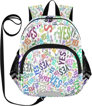 Colorful Yes Little Kid Toddler Backpack Baby Boys Girls Kindergarten Pre School Bags Cute Cartoon Backpacks for children