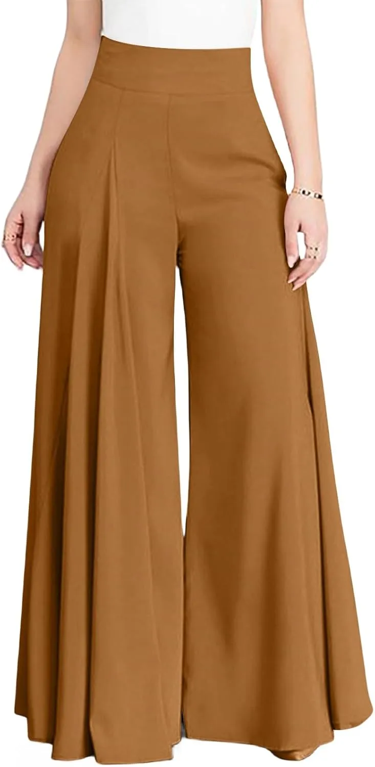Comfy Wide Leg Yoga Pant for Women Casual Bbaggy Cargo Pants Solid Color High Waist Trousers Flowy Sports Sweatpants