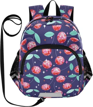 Cool Mirror Cherries Blue Little Kid Toddler Backpack Baby Boys Girls Kindergarten Pre School Bags Cute Cartoon Backpacks for children