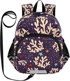 Corals and Marine Animals Little Kid Toddler Backpack Baby Boys Girls Kindergarten Pre School Bags Cute Cartoon Backpacks for children