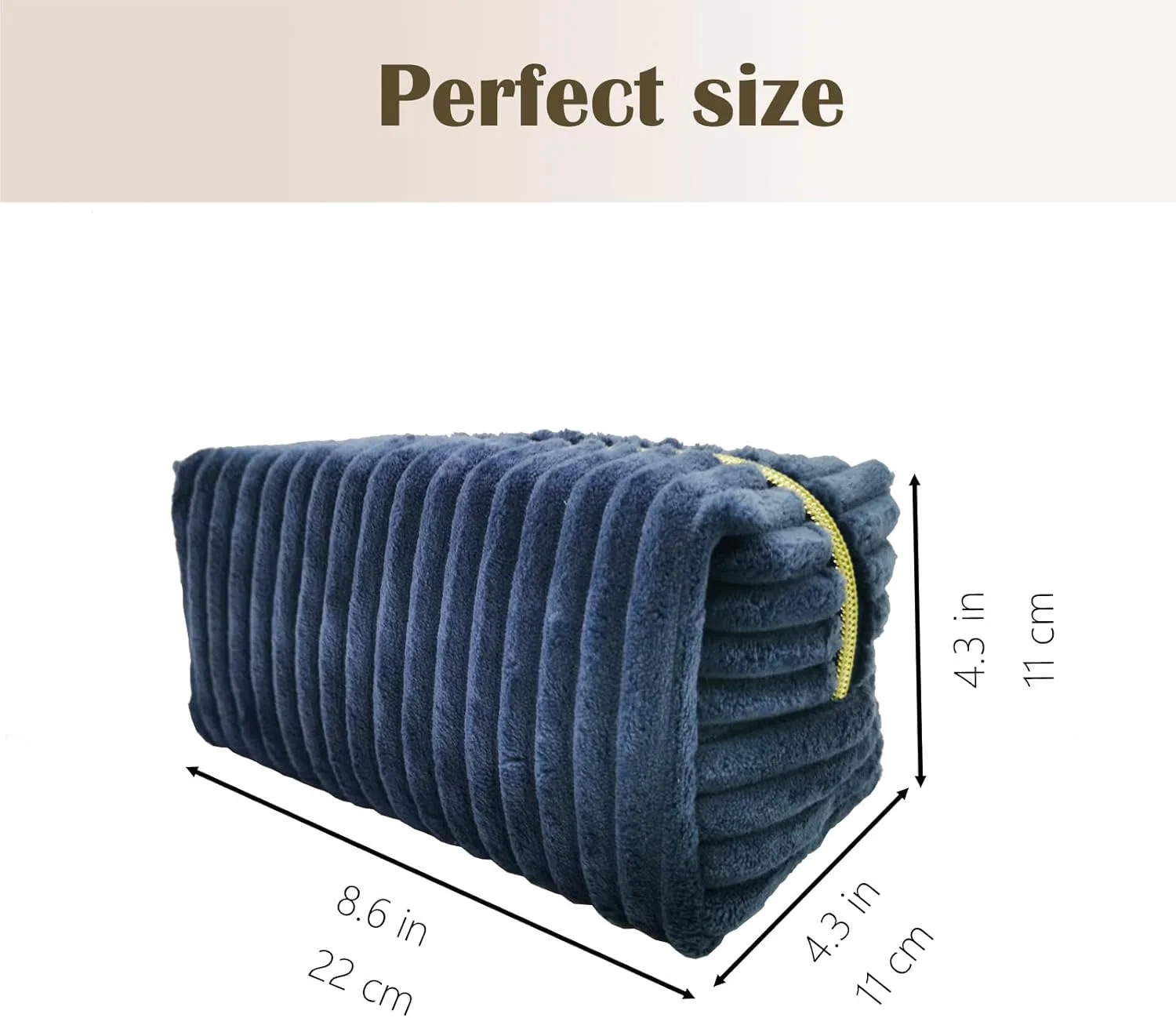 Cosmetic Bag for Purse, Corduroy Makeup Bag for Women Toiletry Bag Small Travel Makeup Bag Cute Makeup Bags Skincare Bag Makeup Pouch Organizer, Blue