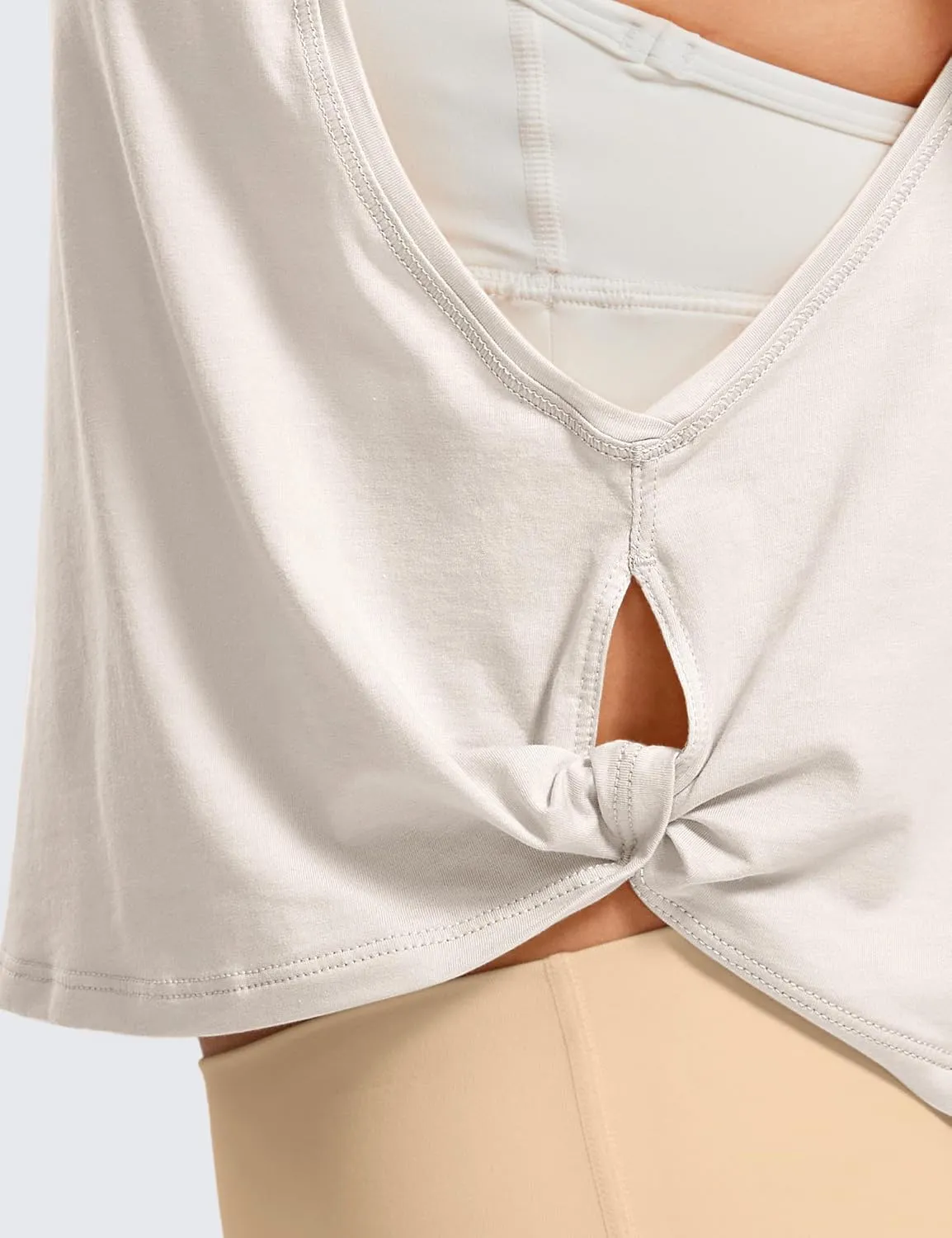 CRZ YOGA Pima Cotton Cropped Workout Tank Tops for Women - Sleeveless Sports Athletic Yoga Running Gym Crop Shirts