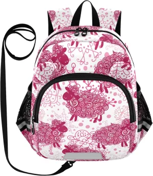 Curly Small Sheep Little Kid Toddler Backpack Baby Boys Girls Kindergarten Pre School Bags Cute Cartoon Backpacks for children