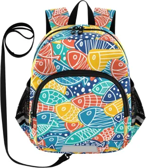 Cute Colorful Fish Little Kid Toddler Backpack Baby Boys Girls Kindergarten Pre School Bags Cute Cartoon Backpacks for children