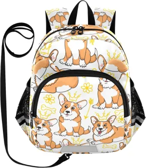 Cute Corgi Pembroke Little Kid Toddler Backpack Baby Boys Girls Kindergarten Pre School Bags Cute Cartoon Backpacks for children