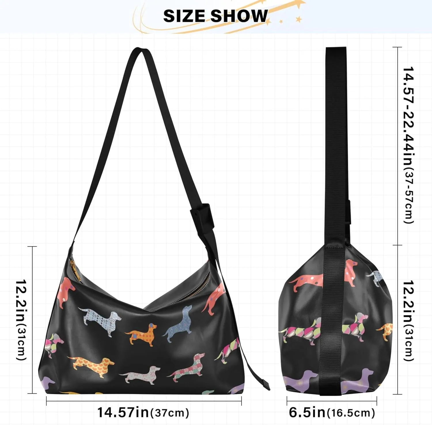 Cute Dog Bulldog PU Leather Hobo Purse Women's Large Purse Luxury Animal Print Simple Shoulder Bag