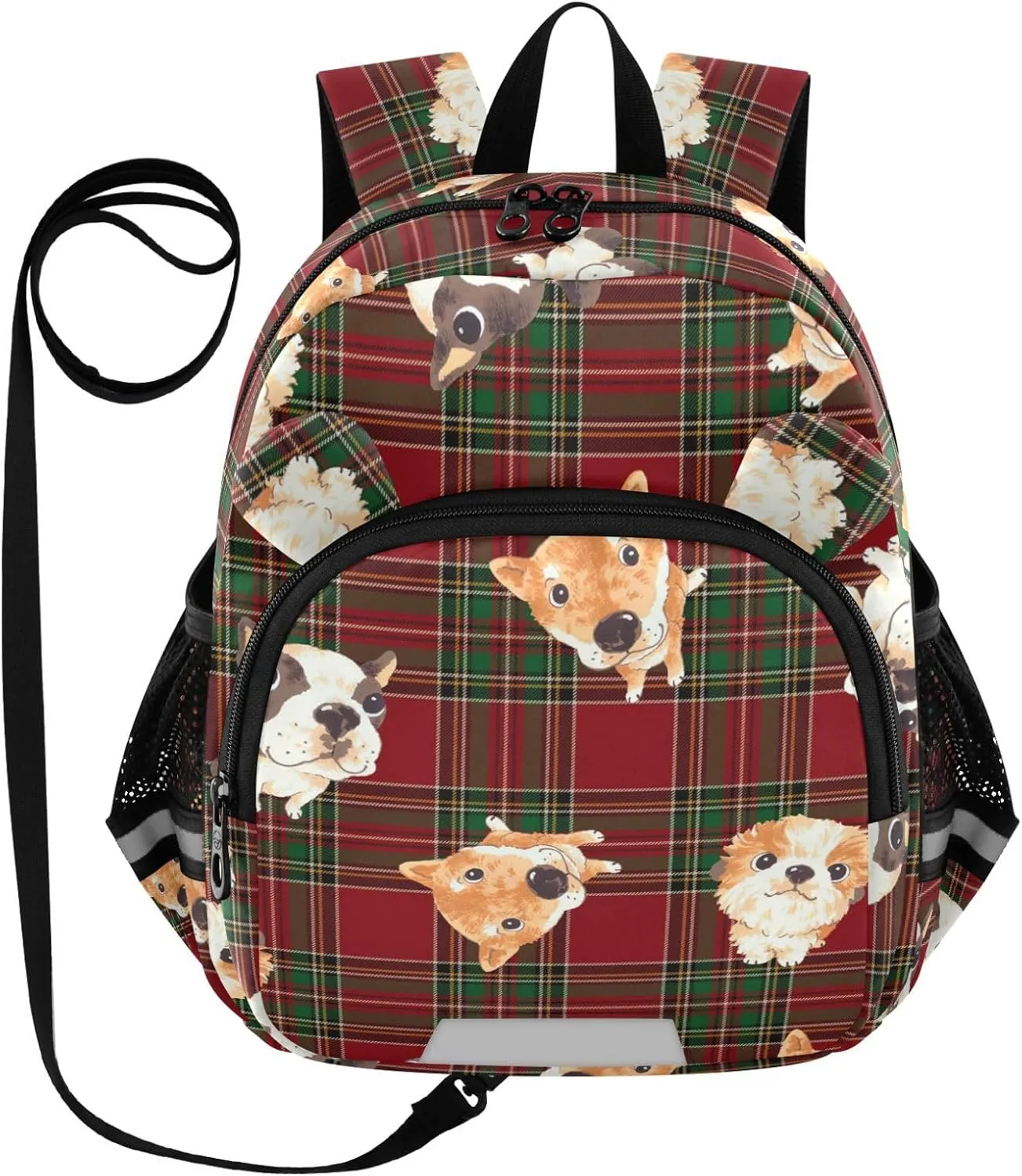 Cute Dogs and Checks Little Kid Toddler Backpack Baby Boys Girls Kindergarten Pre School Bags Cute Cartoon Backpacks for children