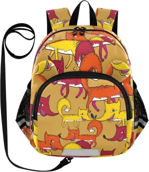 Cute Foxes Red Little Kid Toddler Backpack Baby Boys Girls Kindergarten Pre School Bags Cute Cartoon Backpacks for children