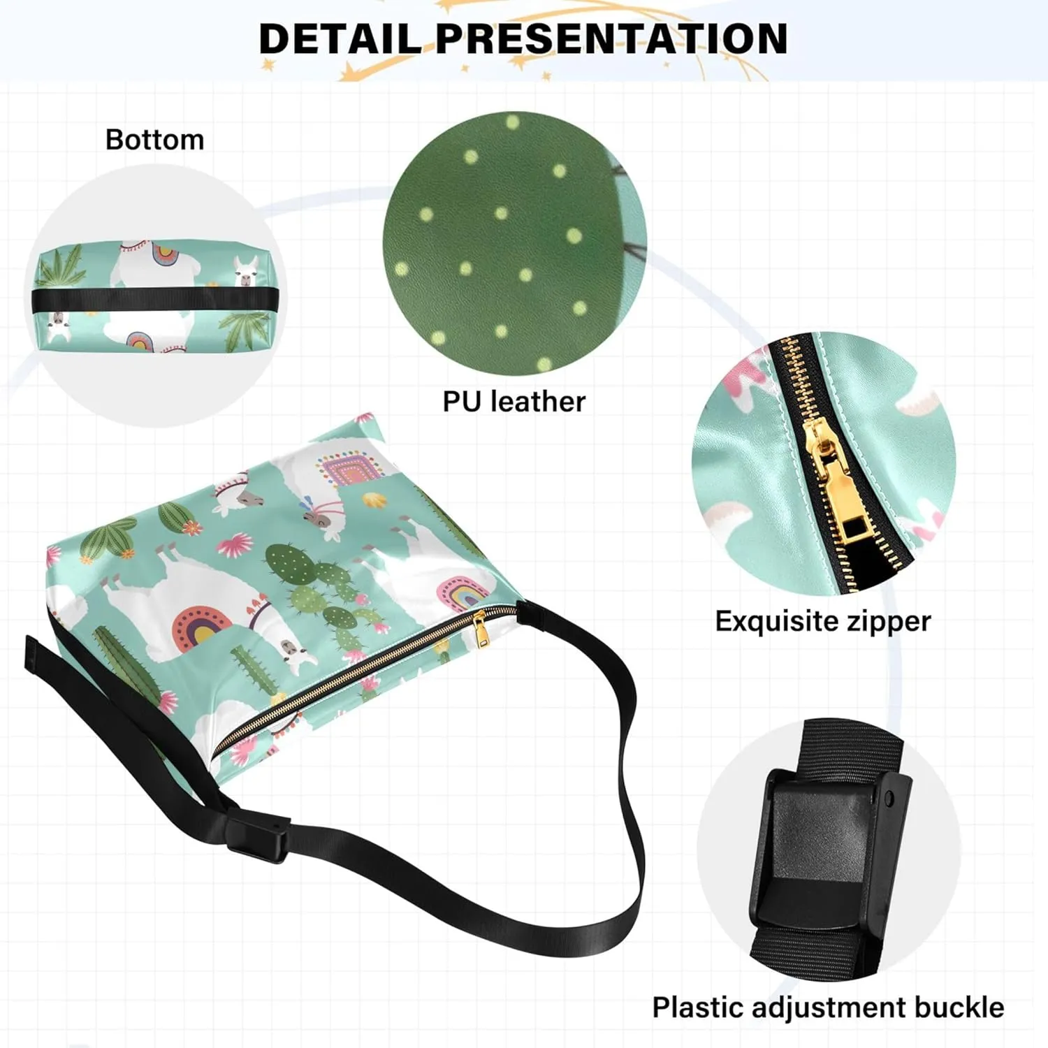 Cute Great White Shark Soft Leather Handbags Hobo Women's Large Purse Design Animal Print Shoulder Purse Bag