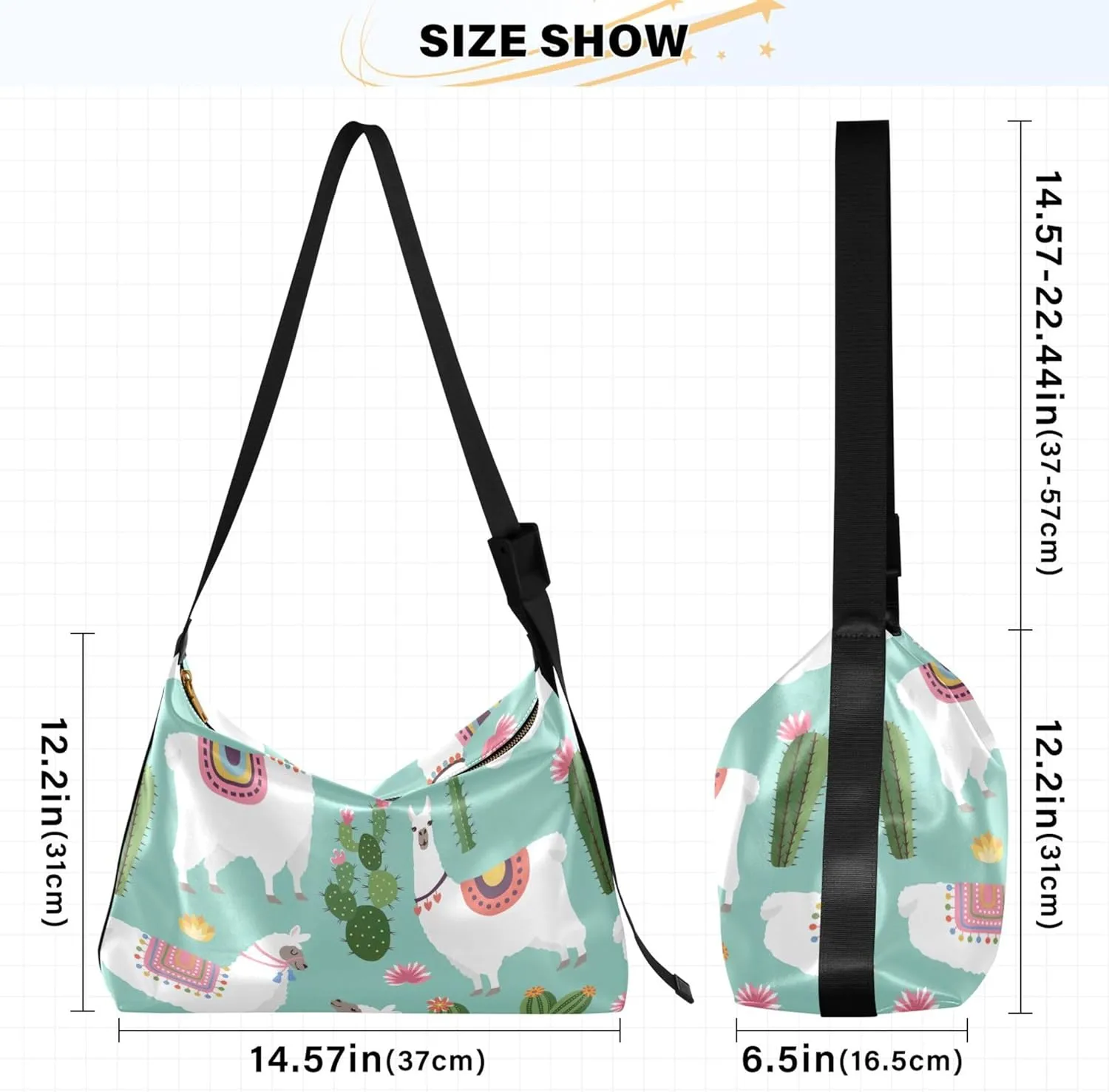 Cute Great White Shark Soft Leather Handbags Hobo Women's Large Purse Design Animal Print Shoulder Purse Bag
