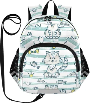 Cute Kitten Little Kid Toddler Backpack Baby Boys Girls Kindergarten Pre School Bags Cute Cartoon Backpacks for children