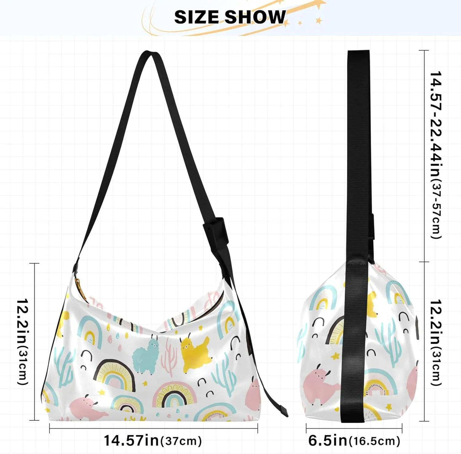 Cute Panda Bear Black White Women PU Leather Hobo Bag Large Womens Purse Colorful Animal Print Shoulder Bag Purse