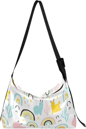 Cute Panda Bear Black White Women PU Leather Hobo Bag Large Womens Purse Colorful Animal Print Shoulder Bag Purse