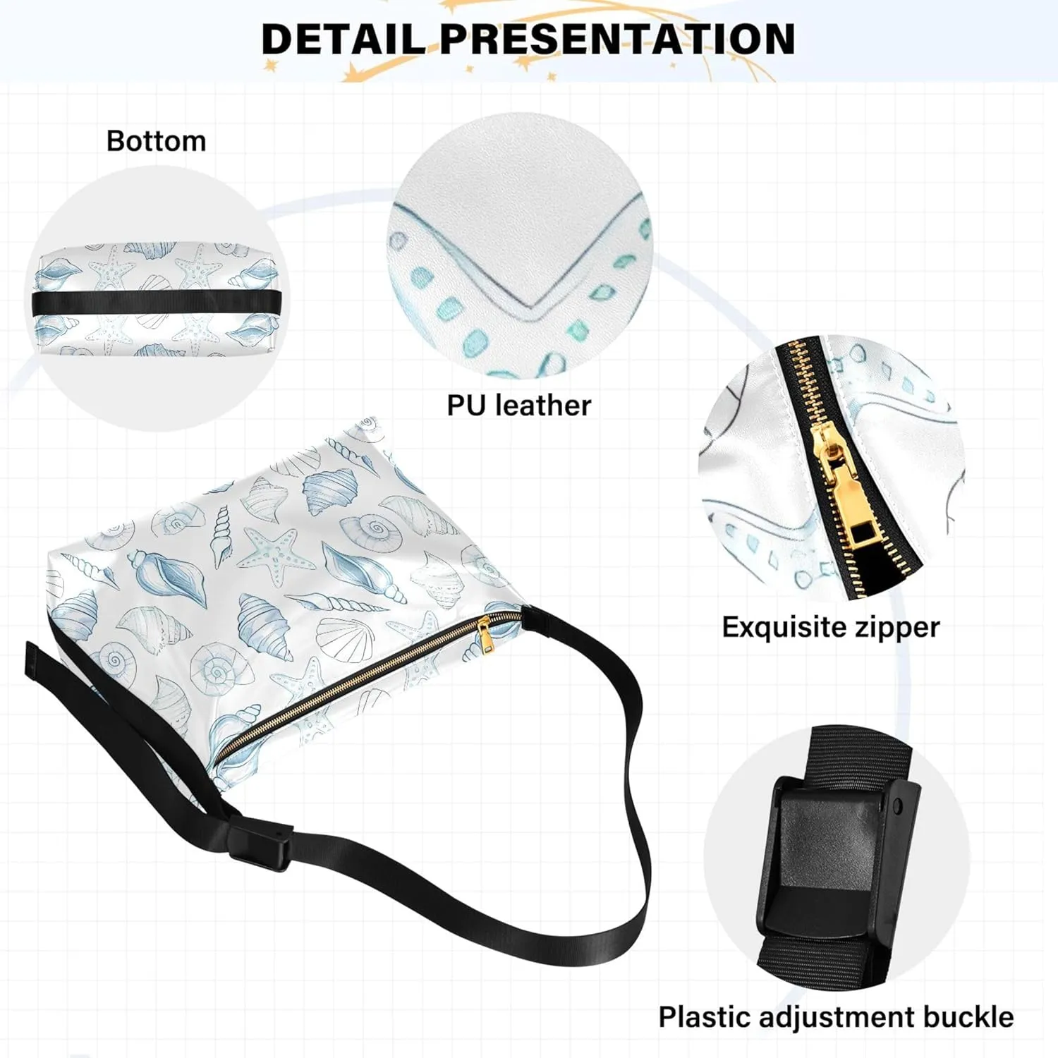 Cute Panda Bear Black White Women PU Leather Hobo Bag Large Womens Purse Colorful Animal Print Shoulder Bag Purse