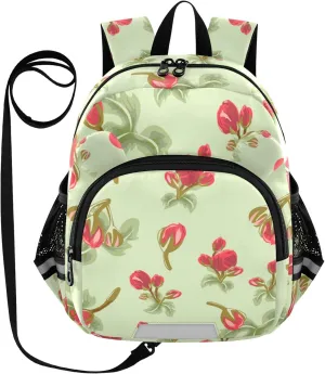 Cute Red Flowers Little Kid Toddler Backpack Baby Boys Girls Kindergarten Pre School Bags Cute Cartoon Backpacks for children