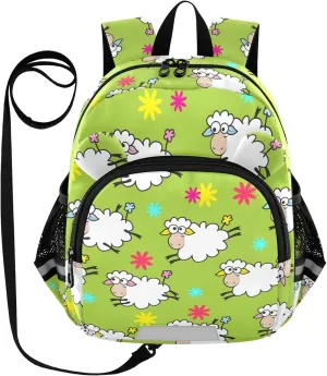 Cute Sheep Beautiful Green Little Kid Toddler Backpack Baby Boys Girls Kindergarten Pre School Bags Cute Cartoon Backpacks for children