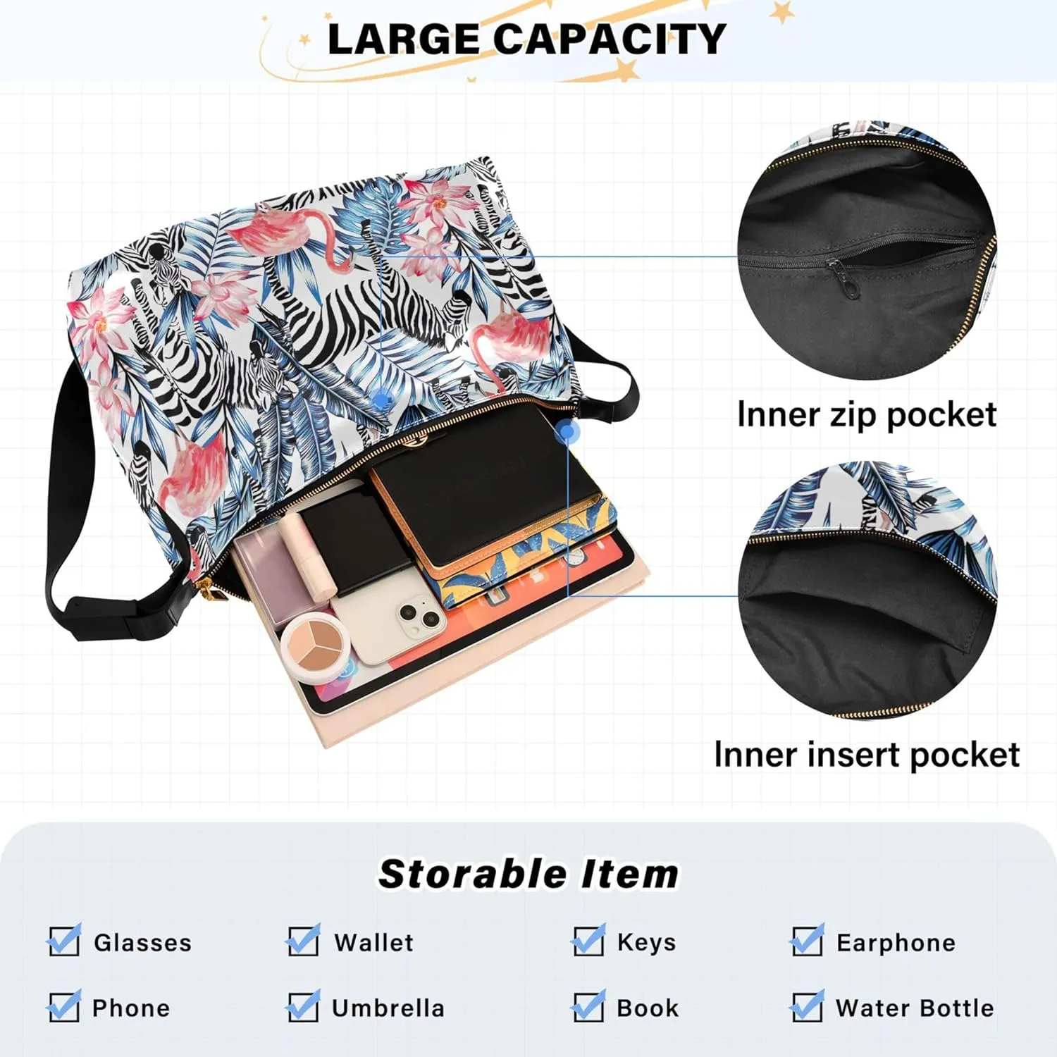 Cute Sloth Hanging Beige Soft Leather Handbags Hobo Large Womens Purse Design Animal Print Crossbody Hobo Purse