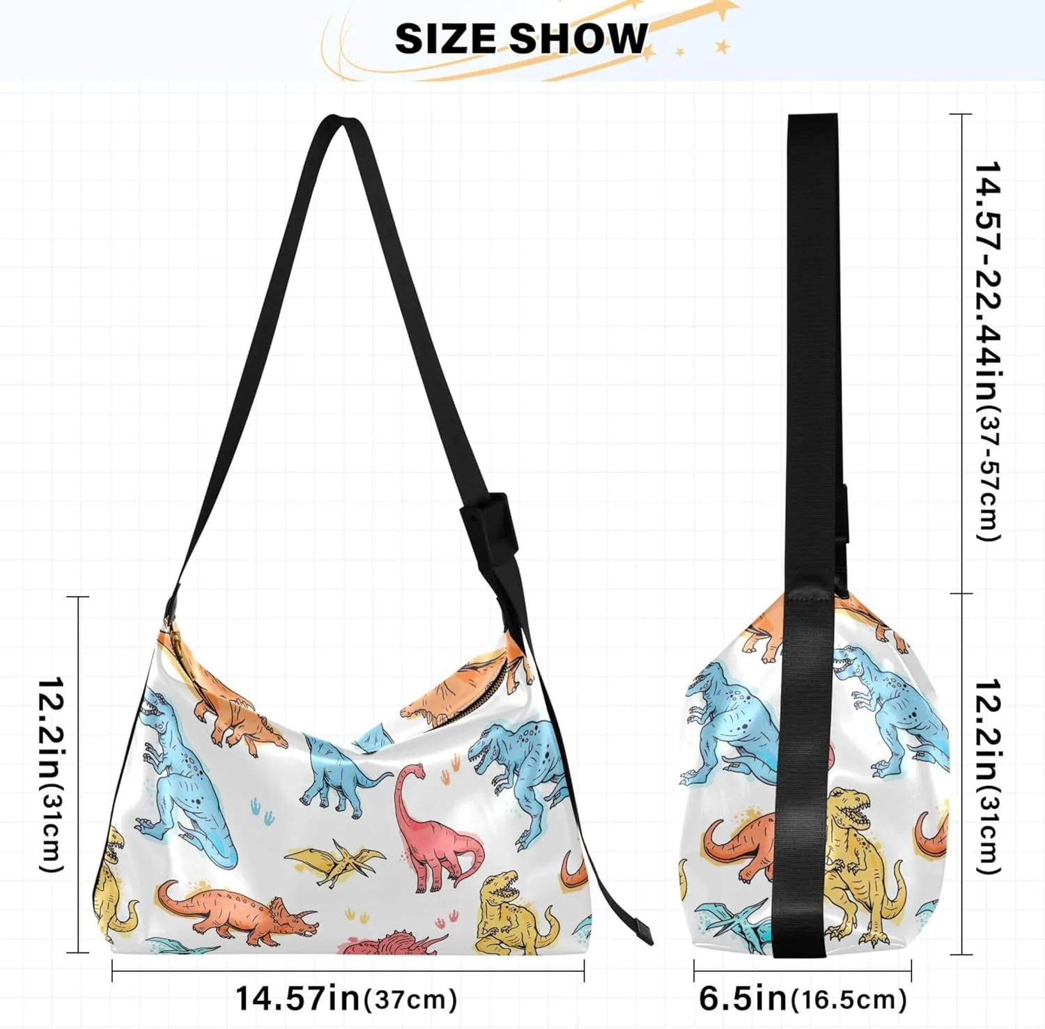 Cute Woodland Animals Christmas Leather Hobo Purses for Women Leather Purse Colorful Animal Print Women Hobo Purse