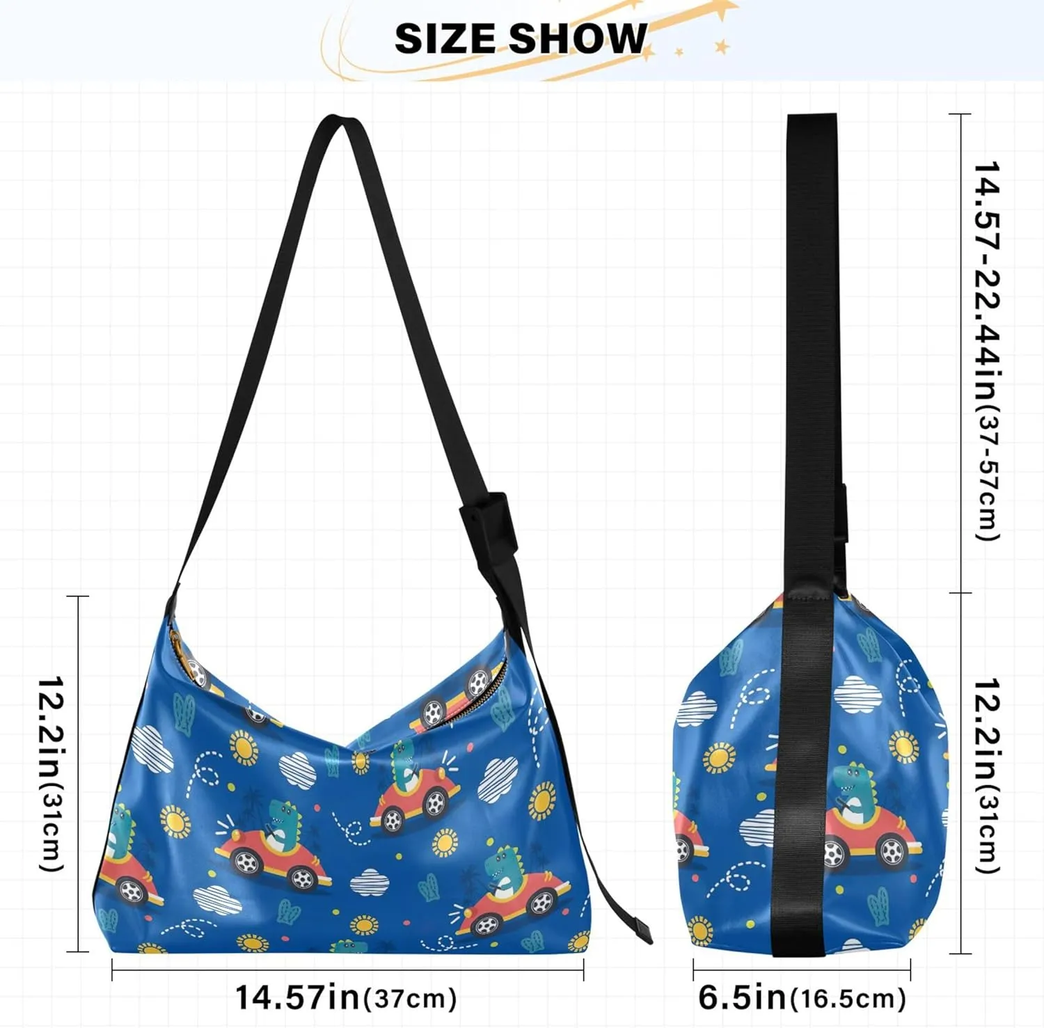 Cute Woodland Animals Christmas Leather Hobo Purses for Women Leather Purse Colorful Animal Print Women Hobo Purse