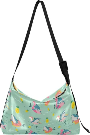 Cute Woodland Animals PU Leather Hobo Purse Women's Large Purse Designer Animal Print Women Purse Hobo Bags