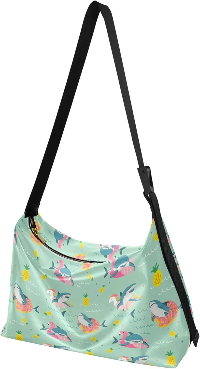 Cute Woodland Animals PU Leather Hobo Purse Women's Large Purse Designer Animal Print Women Purse Hobo Bags