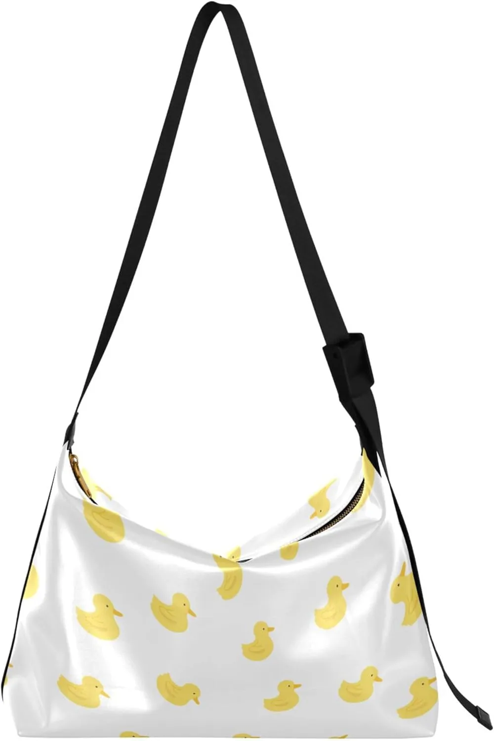 Cute Yellow Duck Ladies Leather Handbags Hobo Large Crossbody Bag Stylish Animal Print Ladies Hobo Handbag