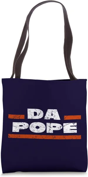 Da Pope Chicago Leo XIV Funny Distressed Print Tote Bag