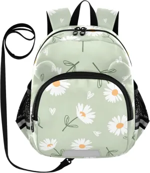 Daisy Flower Green Little Kid Toddler Backpack Baby Boys Girls Kindergarten Pre School Bags Cute Cartoon Backpacks for children