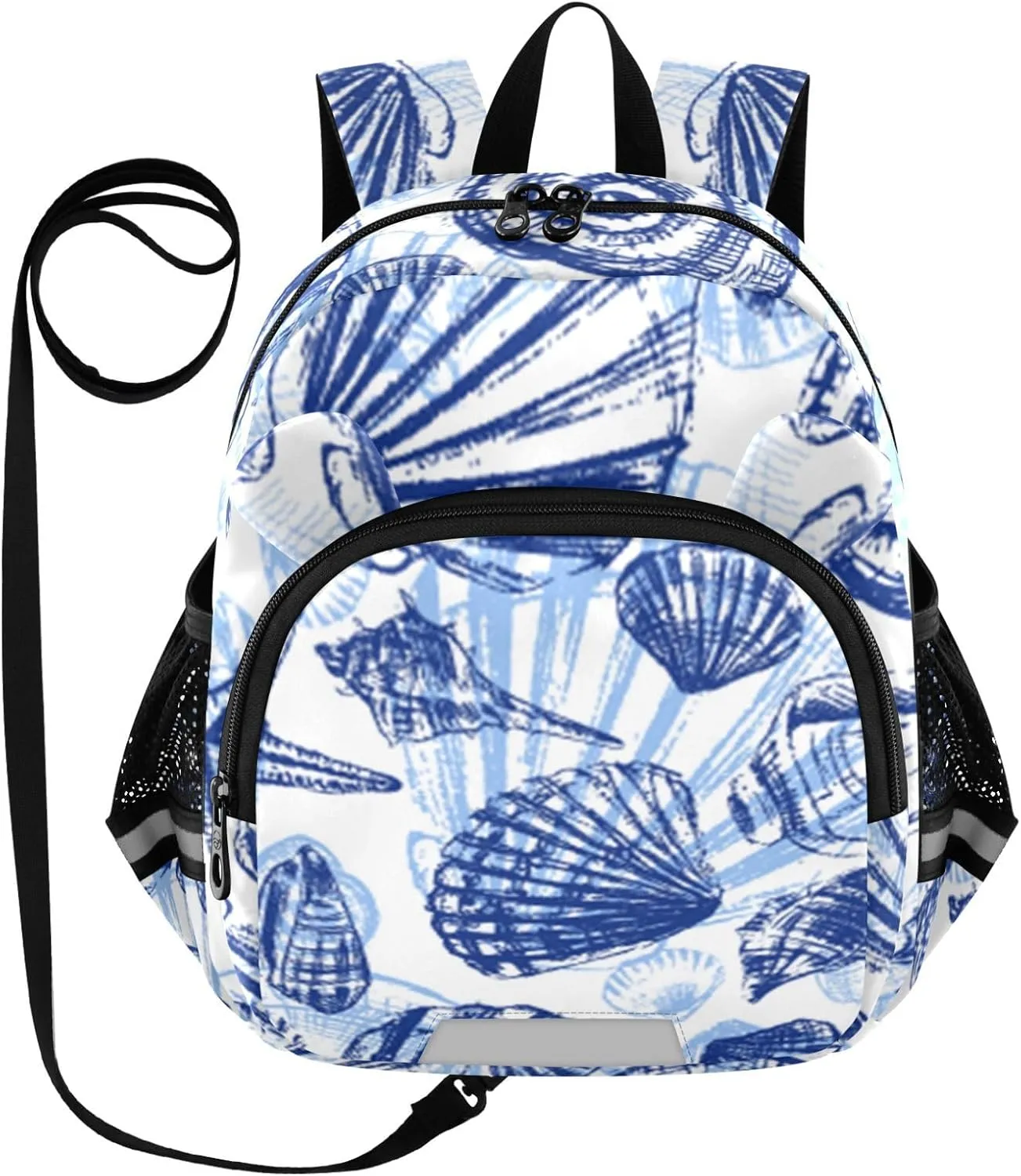 Dark Blue Sea Shells Little Kid Toddler Backpack Baby Boys Girls Kindergarten Pre School Bags Cute Cartoon Backpacks for children