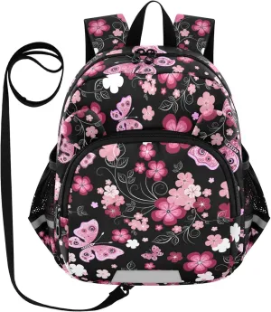 Dark Seamless Floral Little Kid Toddler Backpack Baby Boys Girls Kindergarten Pre School Bags Cute Cartoon Backpacks for children