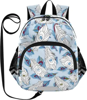 Decorative Bird Feathers Little Kid Toddler Backpack Baby Boys Girls Kindergarten Pre School Bags Cute Cartoon Backpacks for children