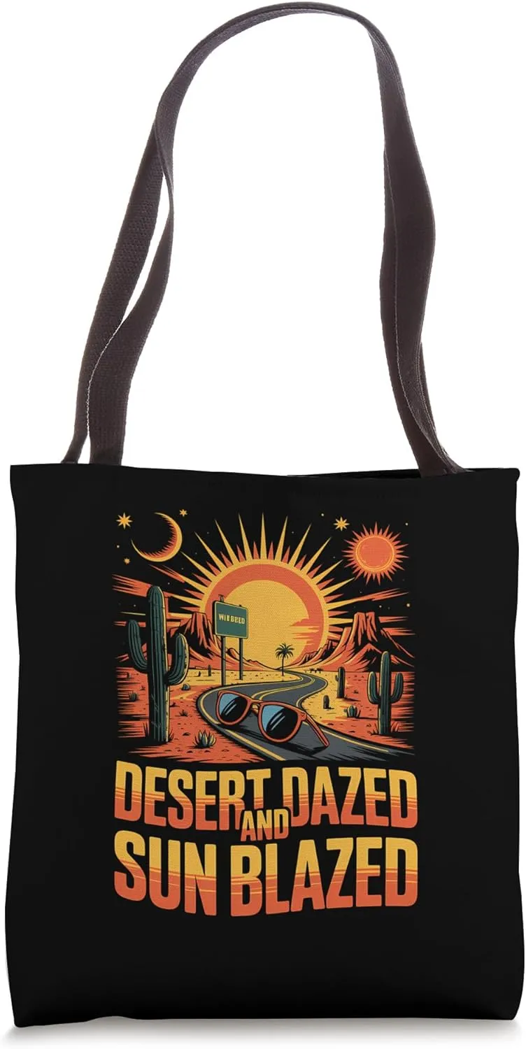 Desert Dazed Sun Blazed Summer Road Trip Vibes Tote Bag