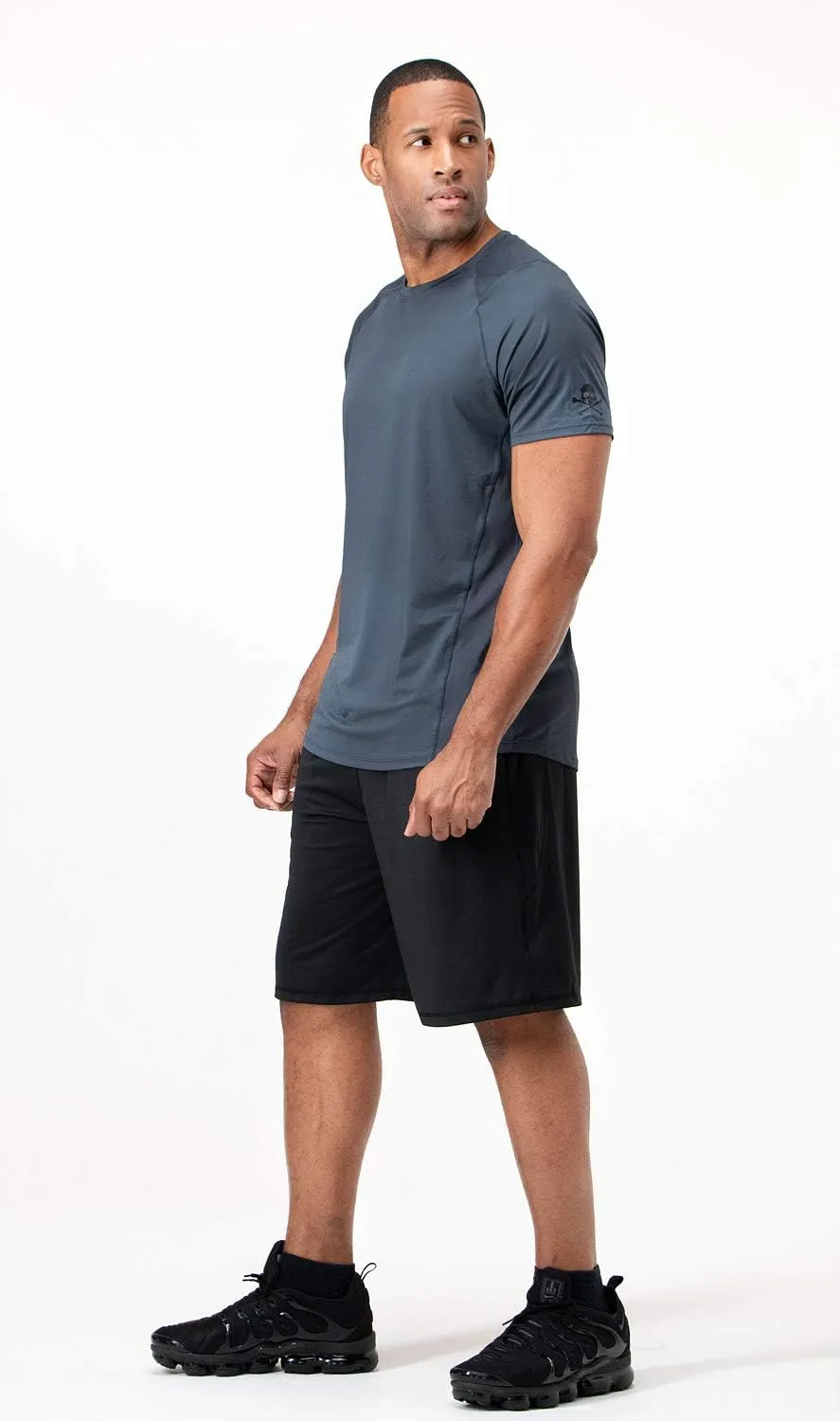 DEVOPS Men's 3-Pack Quick Dry Short Sleeve T-Shirt Sun Protection Running Athletic Workout Active Shirts