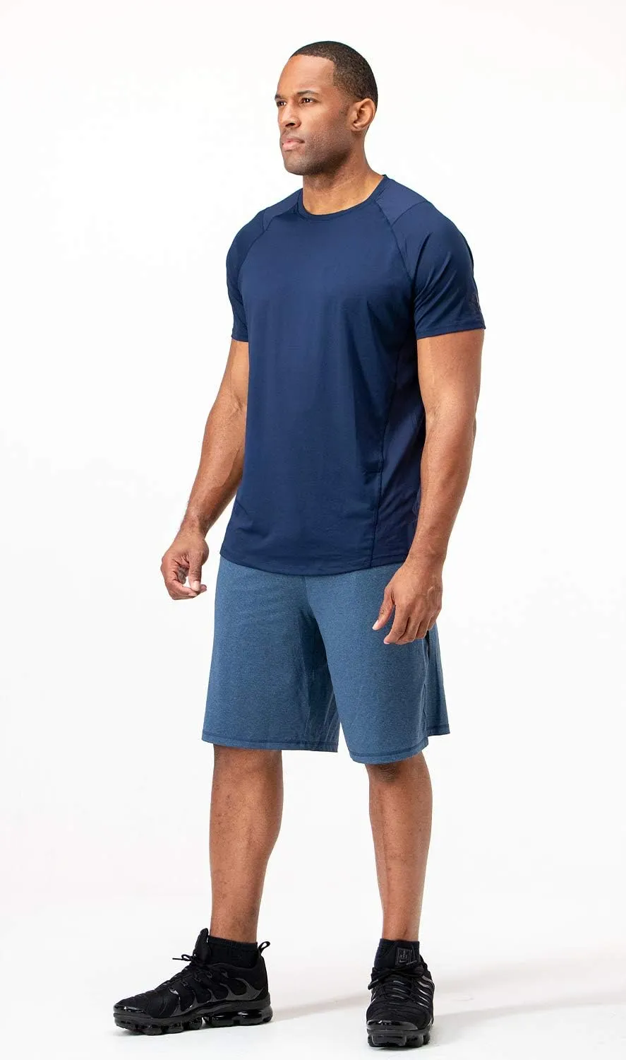 DEVOPS Men's 3-Pack Quick Dry Short Sleeve T-Shirt Sun Protection Running Athletic Workout Active Shirts