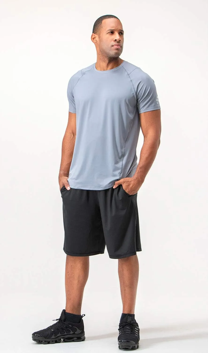 DEVOPS Men's 3-Pack Quick Dry Short Sleeve T-Shirt Sun Protection Running Athletic Workout Active Shirts