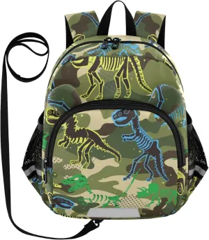 Dinosaur Print over Camo Little Kid Toddler Backpack Baby Boys Girls Kindergarten Pre School Bags Cute Cartoon Backpacks for children