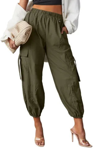 Dokotoo Cargo Pants Women 2024 High Waist Casual Work Hiking Pants for Women with 5 Pockets Pants