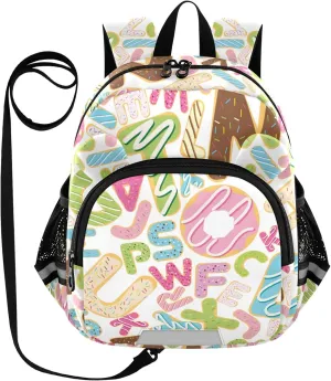 Donut Alphabet Pattern Little Kid Toddler Backpack Baby Boys Girls Kindergarten Pre School Bags Cute Cartoon Backpacks for children