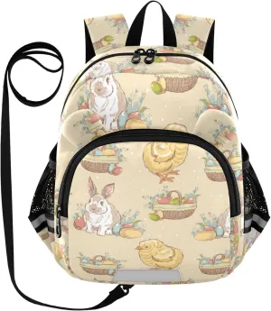 Easter Vintage Rabbits Little Kid Toddler Backpack Baby Boys Girls Kindergarten Pre School Bags Cute Cartoon Backpacks for children