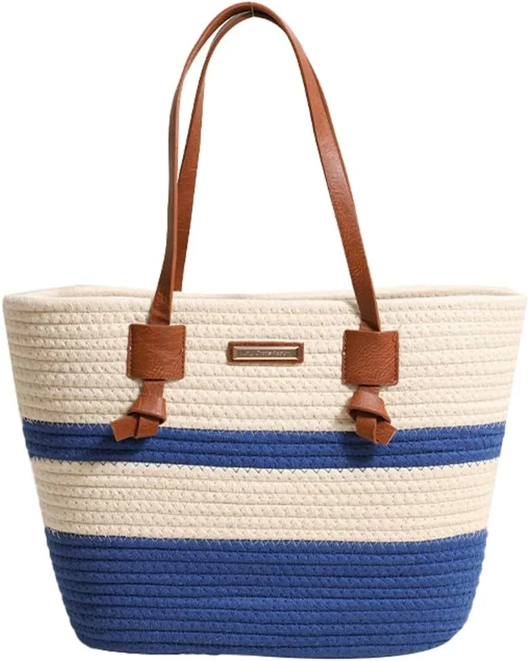 Epsion Summer Tote Bag for Women Chic Beach Shoulder Bag Woven Natural Handbags Hobo Travel Straw Purses 2025