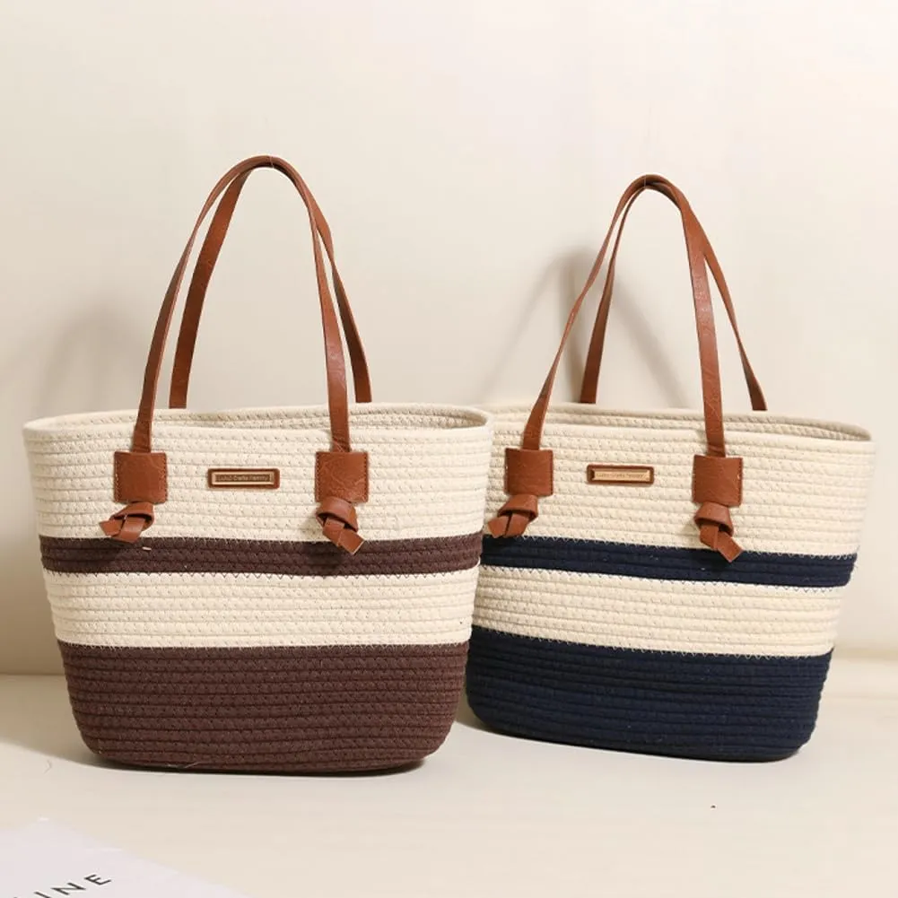Epsion Summer Tote Bag for Women Chic Beach Shoulder Bag Woven Natural Handbags Hobo Travel Straw Purses 2025