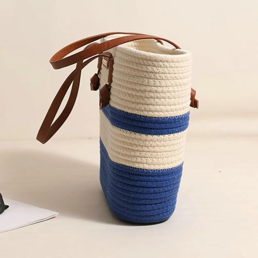 Epsion Summer Tote Bag for Women Chic Beach Shoulder Bag Woven Natural Handbags Hobo Travel Straw Purses 2025